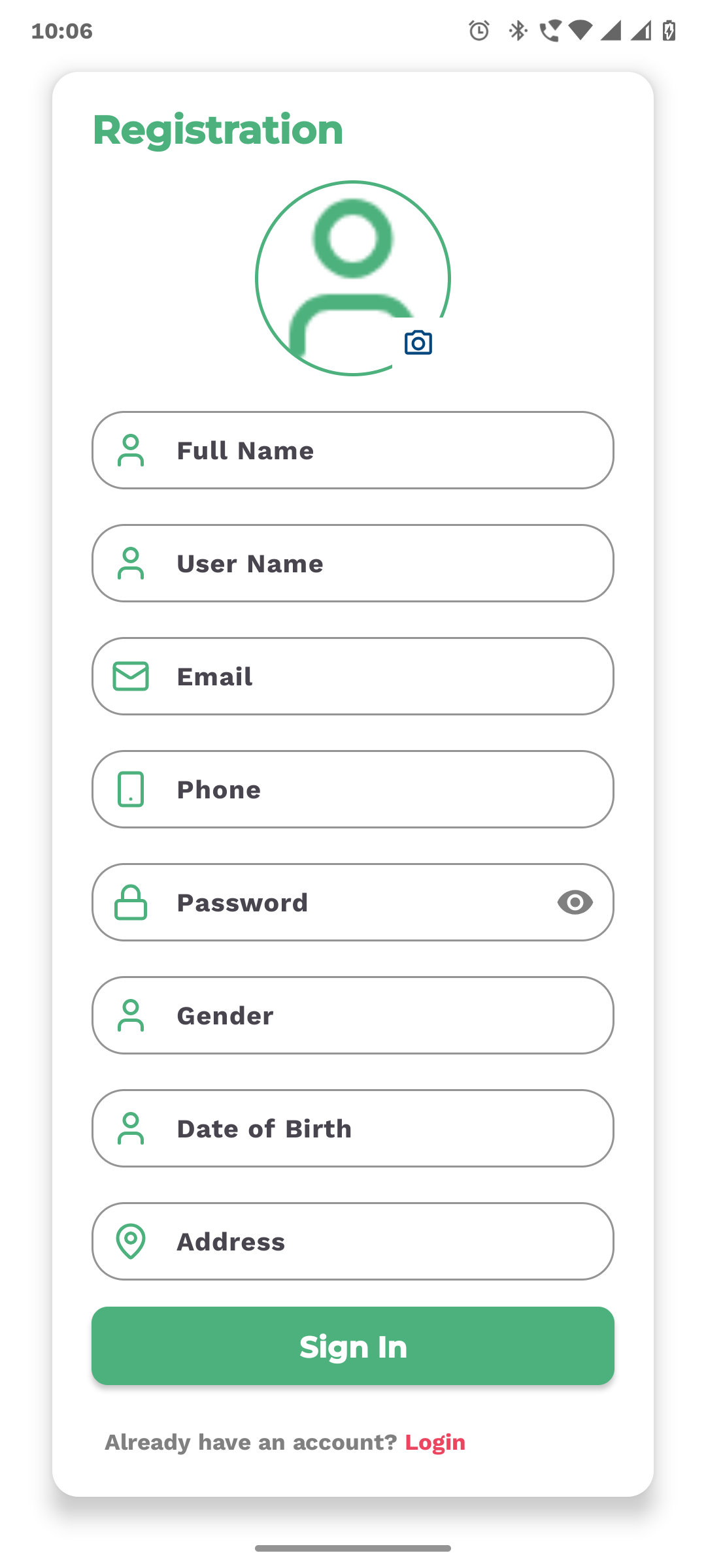 Registration Page